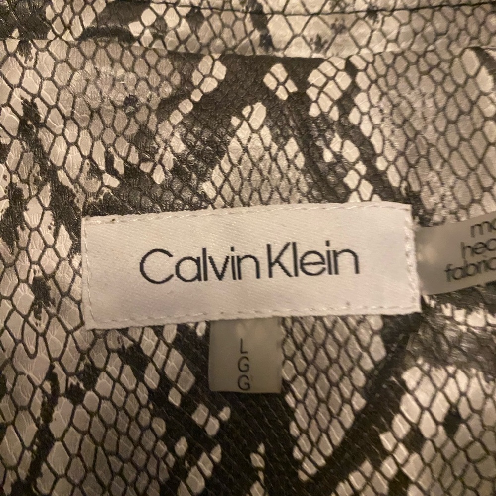 Calvin Klein Black and Gray Blazer with Snakeskin Print - Picture 2 of 4